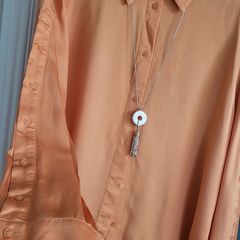 & other stories tangerine buttoned long sleeve blouse Sz  S (Fit 10-14 UK) - Bnwot Rrp 59.99