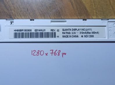QD14WL01 LCD display panel
