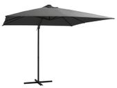 Cantilever Umbrella with LED lights and Steel Pole 250X250 cm Black