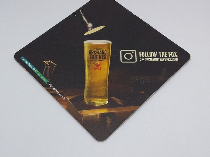 Orchard Thieves Cider : Follow The Fox - Beer Mat/Coaster
