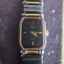 Vintage 1980s Pulsar Quartz Ladies Watch,  Black & Gold Two-Tone, New Battery Image 5