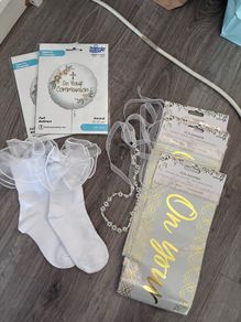 Communion Bundle - Headpiece, gloves, socks and decorations