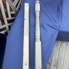 Moulded stair posts and decking posts
