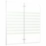 Bath Enclosure 120x140 cm Tempered Glass Stripe Image 3