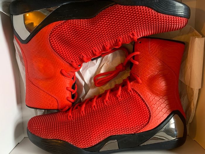 Nike Kobe 9 High Krm Red Mamba Qs Snakeskin Uk 11/ Us 12 Deadstock