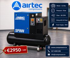Pre Owned Abac Spinn 5.5kw Air Compressor