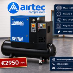 Pre Owned Abac Spinn 5.5kw Air Compressor