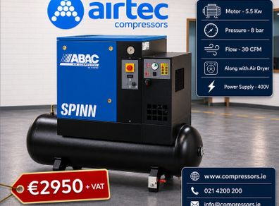 Pre Owned Abac Spinn 5.5kw Air Compressor