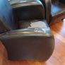 2 x leatherette tub armchairs Image 3