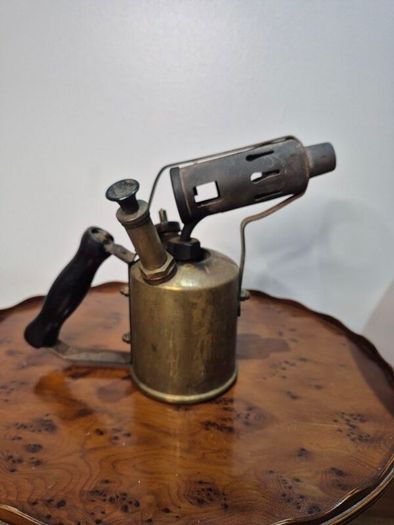 Antique Vintage "Vulcano" Brass Plumber's Blowtorch