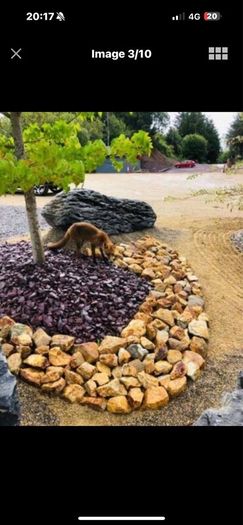 Plum slate boulders rocks chippings pebbles