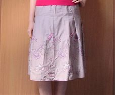 M&S skirt with embroidery flowers, size 12