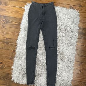 Topshop Joni Jeans Grey size 8 26W 34L High Waisted