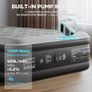 Inflatable Mattress, Air Bed, Double Airbed with Built in Pump, Blow Up Mattress, Folding Guest Bed Self Inflating with Flocked Surface for Camping and Home Use, 190cm x 140cm x 46cm (Black) Image 7