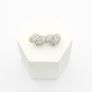 Sterling Silver CZ Heart Stud Earrings Image 6