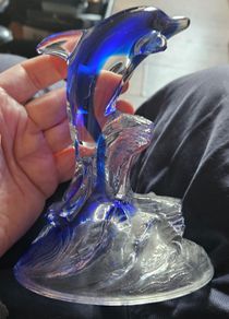 Vintage Crystal Dolphin Figure