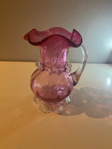 Victorian Cranberry glass jug