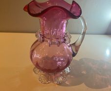Victorian Cranberry glass jug