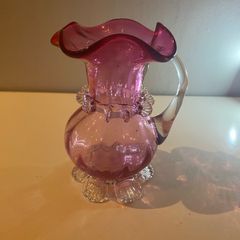 Victorian Cranberry glass jug