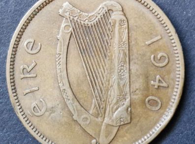 Ireland 1940 Rare 1d penny coin