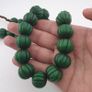 Antique African Green Melon Shape Big Beads Necklace Strand Image 8