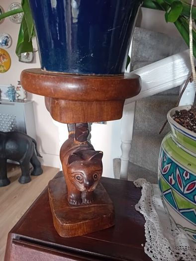 hardwood thai cat plant stand