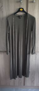 New look long cardigan khaki green
