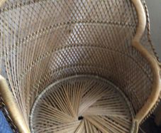 Vintage 1970s Peacock Throne Wicker well cared for chair in excellent condition