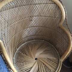 Vintage 1970s Peacock Throne Wicker well cared for chair in excellent condition