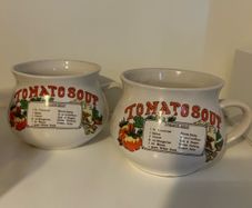 Vintage 1970/80s Tomato Soup Bowl Cups x 2
