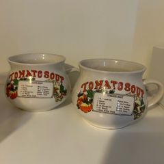 Vintage 1970/80s Tomato Soup Bowl Cups x 2