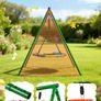 Swing Set for Backyard 100 cm Saucer Swing Seat with Heavy Duty A-Frame Metal Stand, 199.6 kg Load Capacity, Reinforced with Spiral Ground Anchors Image 3