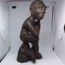 Pair of Vintage Handcarved Wooden African Tribal Figures ( Male ) Image 2