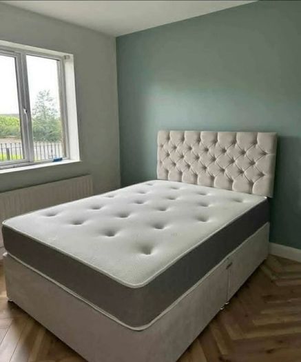 Double bed With Headboard and mattress With Delivered