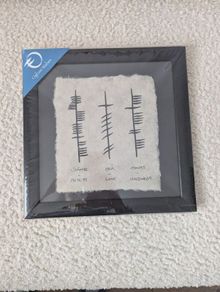 Ogham Wishes Framed Print (Health, Love, Happiness)