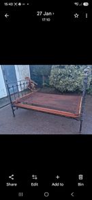 vintage iron bed complete