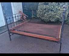 vintage iron bed complete