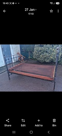 vintage iron bed complete