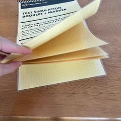 5 page laminated paper for GMAT exam
