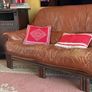 Percival Lafer style Mid Century 3 seater leather sofa Image 4