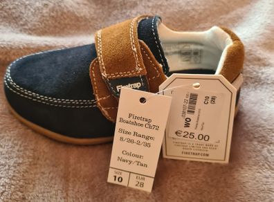 boys navy/tan suede shoes