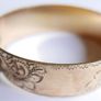 Antique Solid 1/20 9ct R.g. Rolled Gold Bangle With Safety Chain 50,4g Image 10