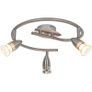 Ceiling light Aspis Spiral Satin nickel effect lustre 3 Light Spotlight Image 3