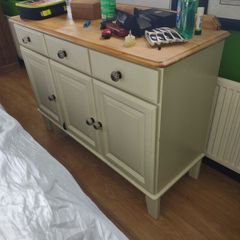Sideboard Old English White and Timber Top