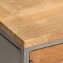 TV Cabinet Recycled Teak and Steel 120x30x40 cm Image 9