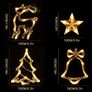 Curtain Fairy Lights, 138 LED Stars Curtain String Lights with Christmas Tree Reindeer Bell 8 Flash Modes Plug in Indoor Outdoor Decoration Lightning Christmas 2.3M/7.5ft Warm White (FREE POSTAGE) Image 6