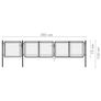 Garden Gate Steel 75x395 cm Anthracite Image 5