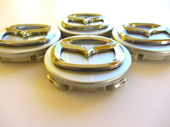 1set 3D Mazda 56mm Alloy Wheel Center Caps cap Hub Cover silver & chrome logo 56