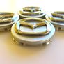 1set 3D Mazda 56mm Alloy Wheel Center Caps cap Hub Cover silver & chrome logo 56 Image 3