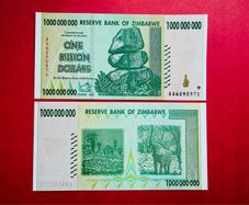 Zimbabwe  1  Billion  Dollars. 2008. VERIFIED UNDER UV LIGHT ( Uncirculated )